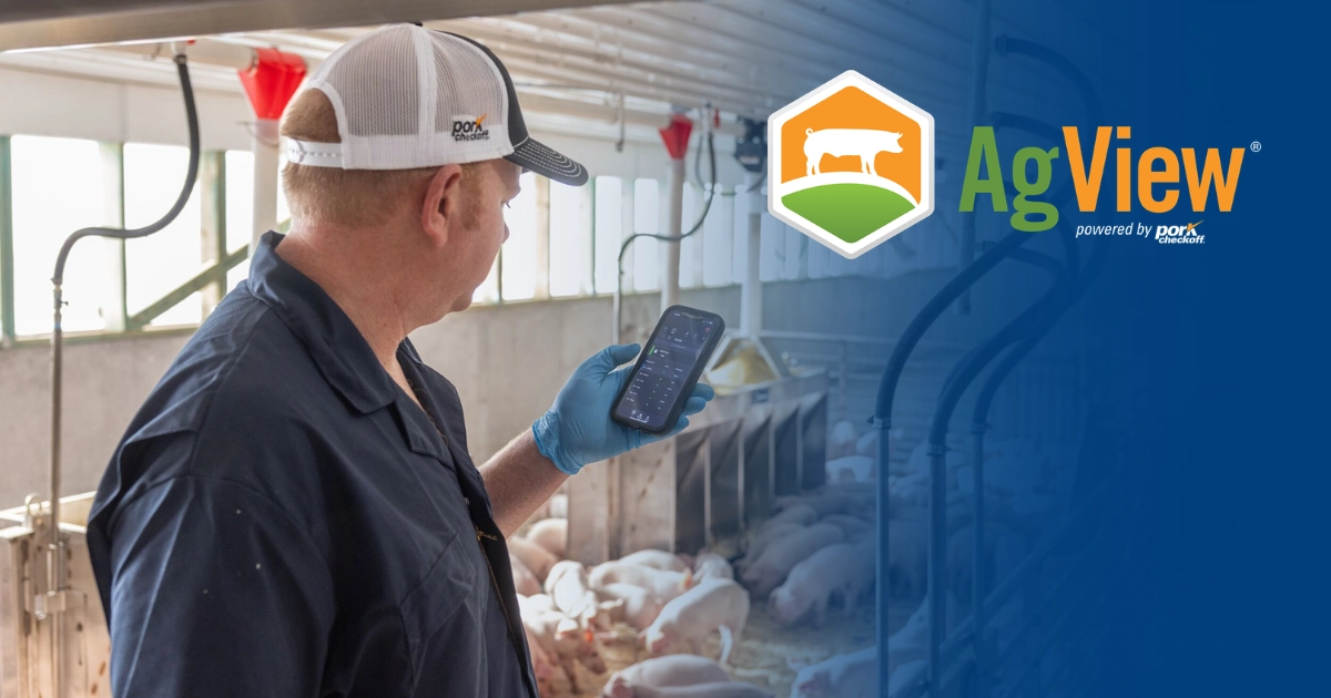 Dan Howell checking technology in his barn with AgView